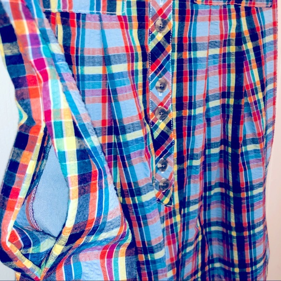 URBAN OUTFITTERS ZOEY WORKWEAR ROMPER PLAYSUIT SIZE XS PLAID MULTICOLOR … - Picture 7 of 8